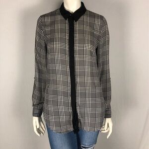 🖤 Dynamite Black & White Lace Houndstooth Blouse | Size Small 🖤